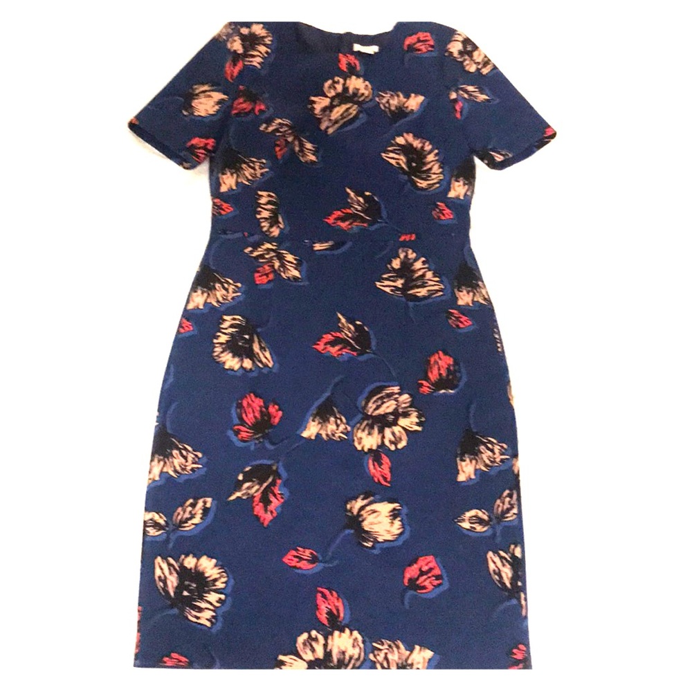 J. Crew Blue Flower Dress, Size 0